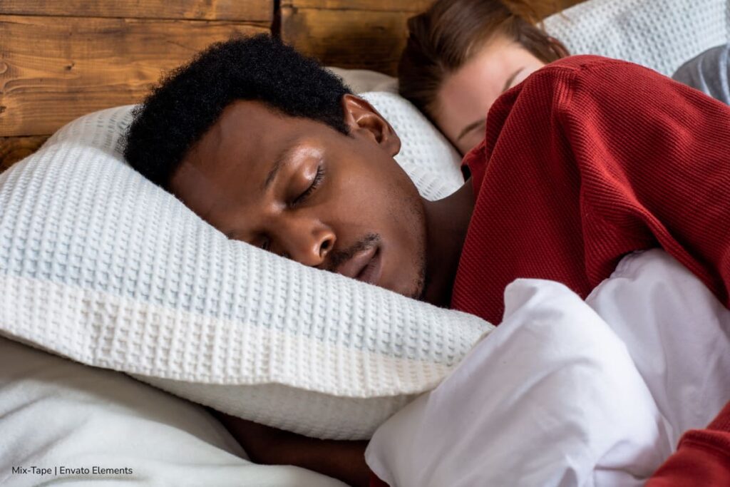 ciclo del sueño, calidad del sueño, Hombre durmiendo con calidad del sueño, Más Bienestar
